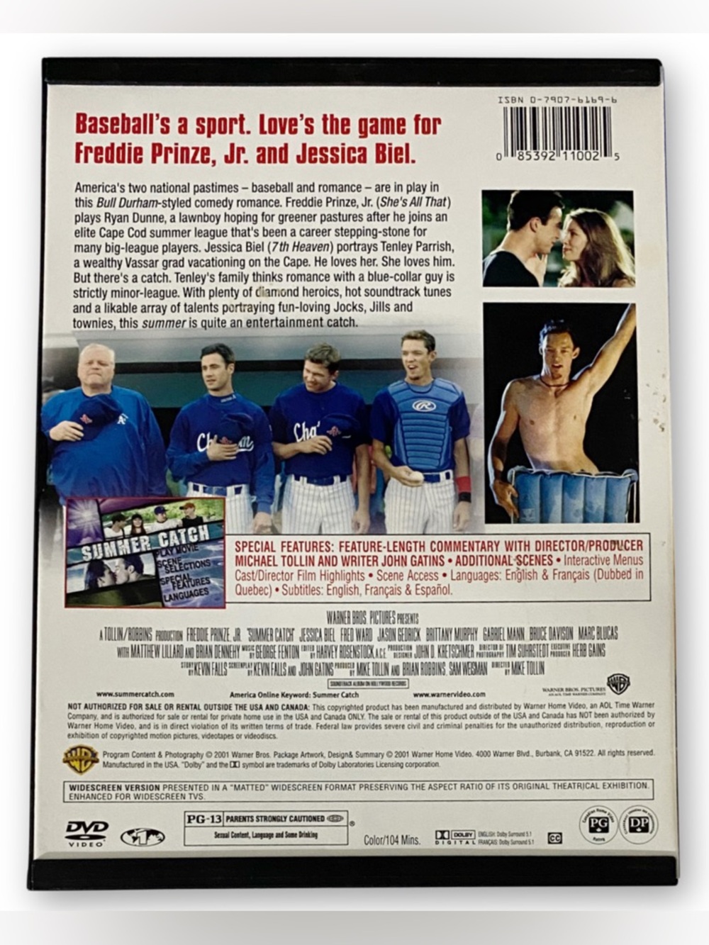 Summer Catch 2001 DVD Movie - Picture 2 of 3